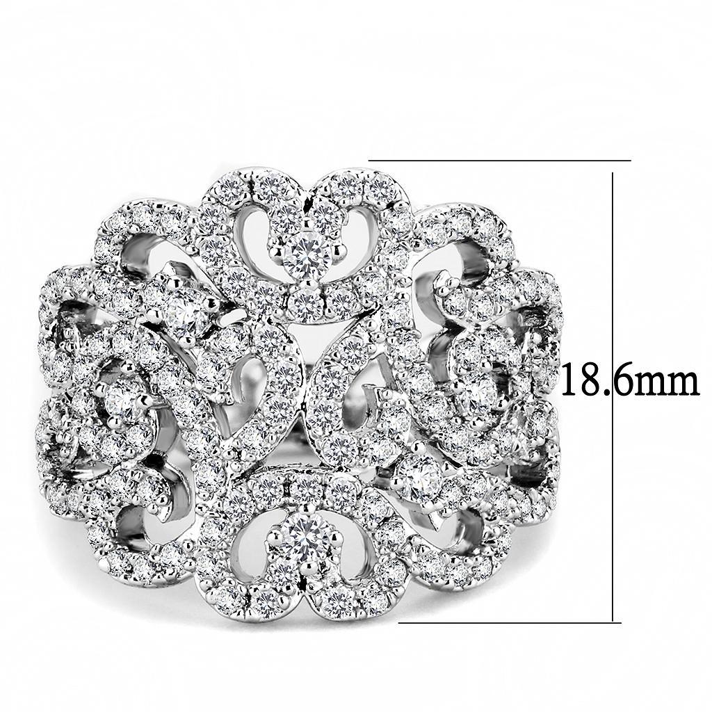 Intricate Swirl Cubic Zirconia Ring