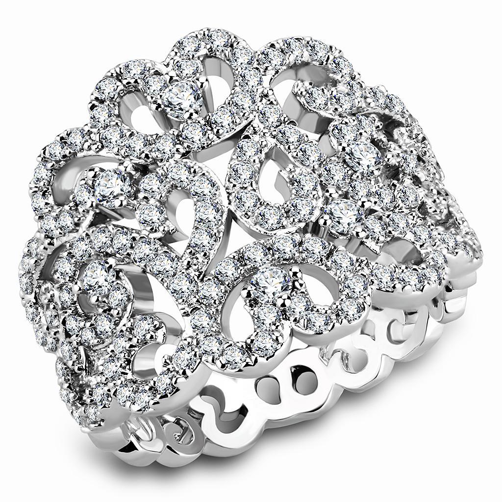 Intricate Swirl Cubic Zirconia Ring