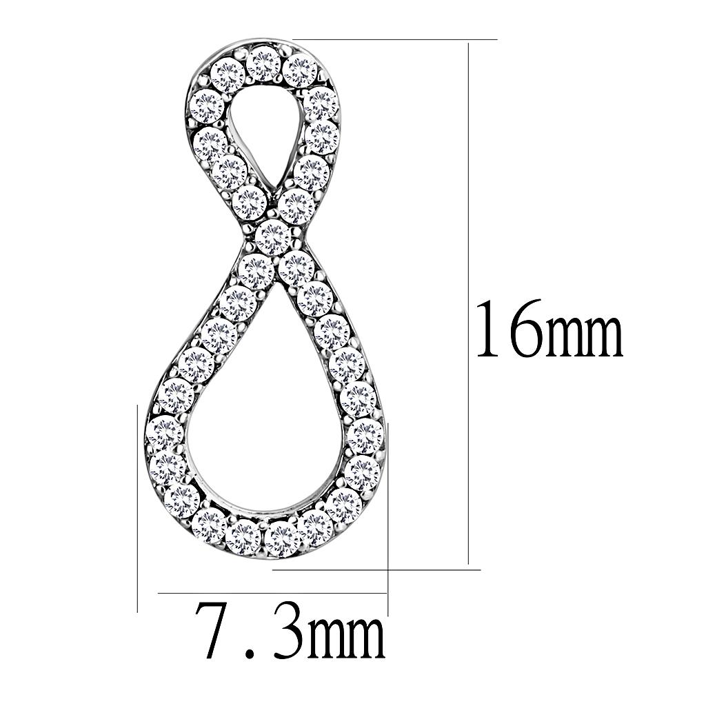 Diamond-Set Infinity Earrings