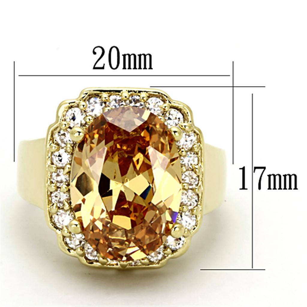 Topaz & Diamond Gold Ring