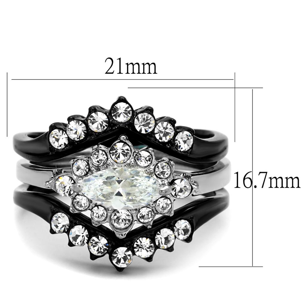 Fancy Diamond-Set Black Ring