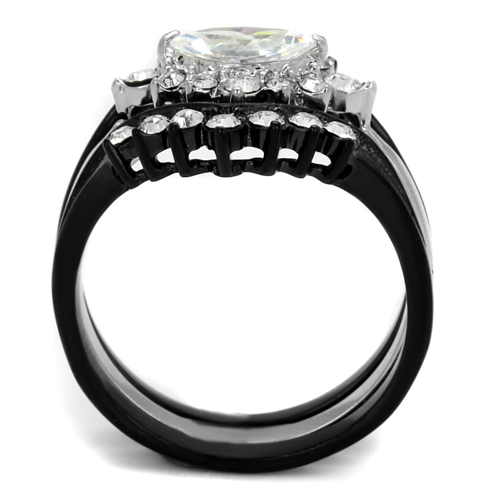 Fancy Diamond-Set Black Ring