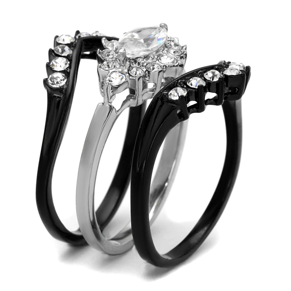 Fancy Diamond-Set Black Ring