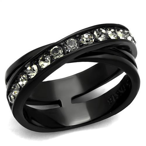 Women Stainless Steel Synthetic Crystal Rings