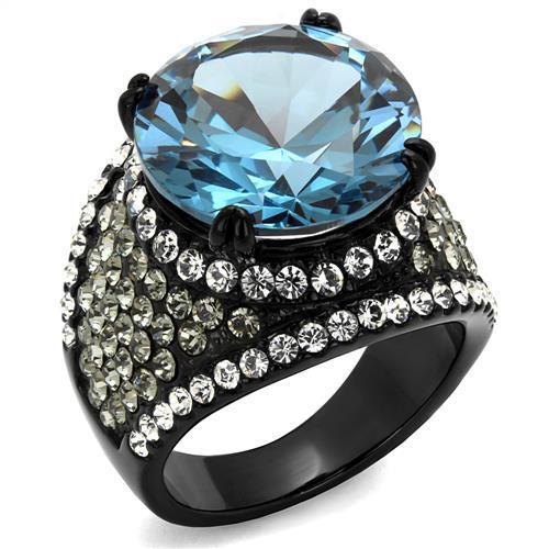 Women Stainless Steel Cubic Zirconia Rings TK2555