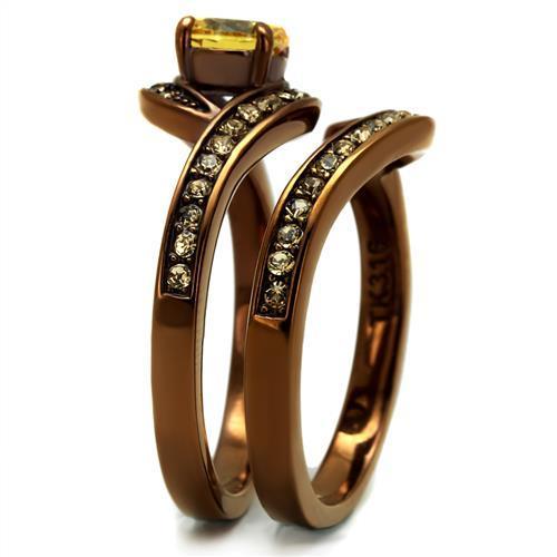 Bronze Yellow-Diamond Ring