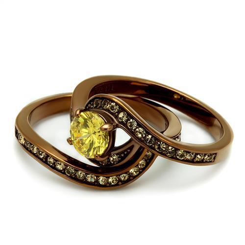 Bronze Yellow-Diamond Ring