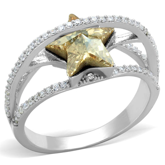 Star Diamond Silver Ring