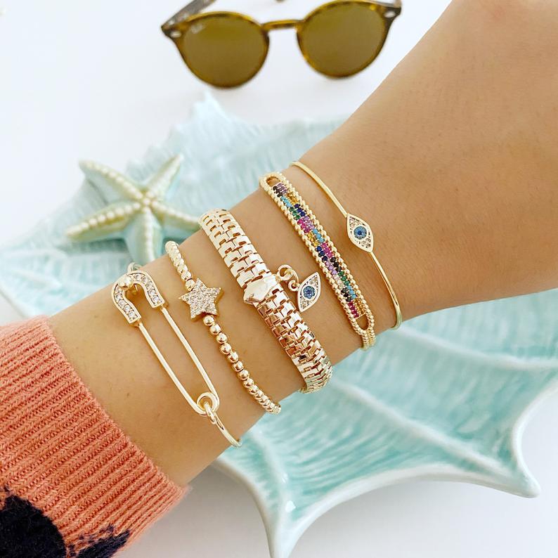 Gold Bracelet Set