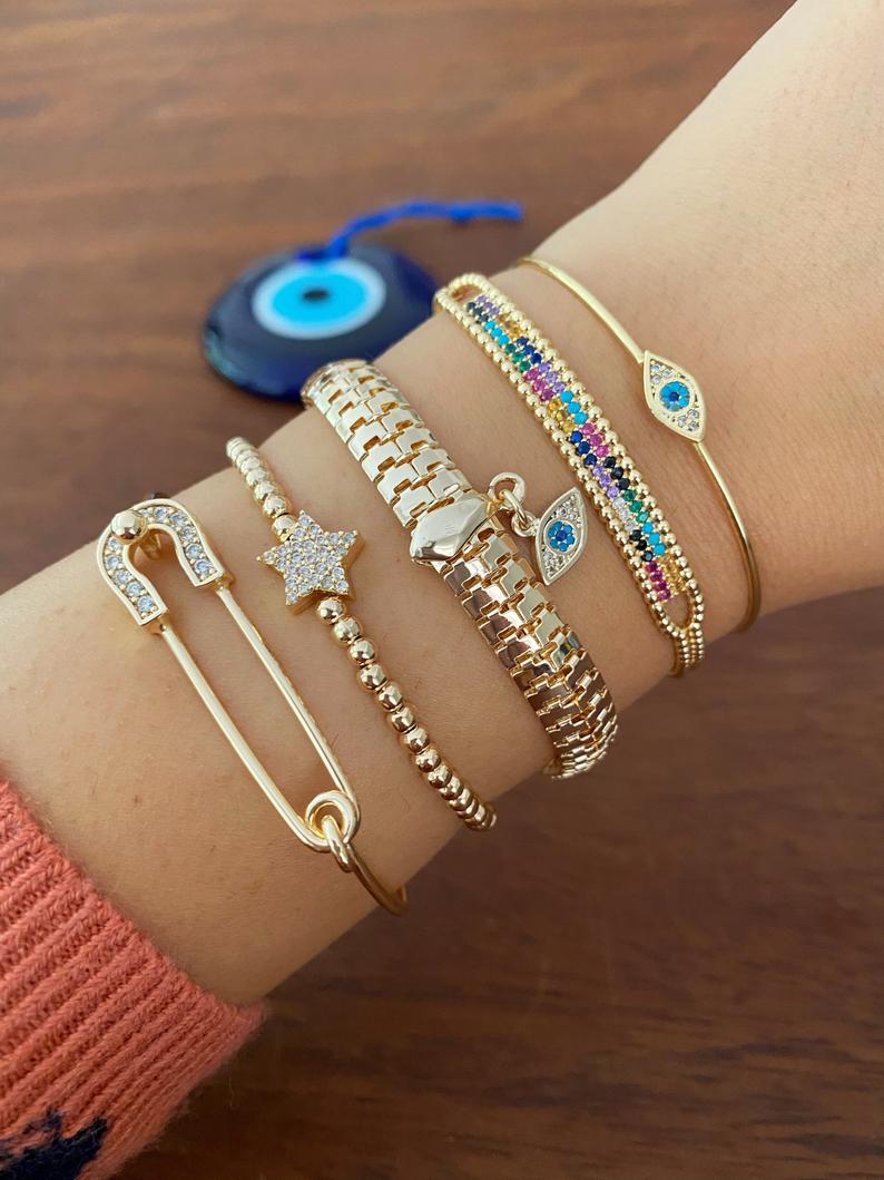 Gold Bracelet Set