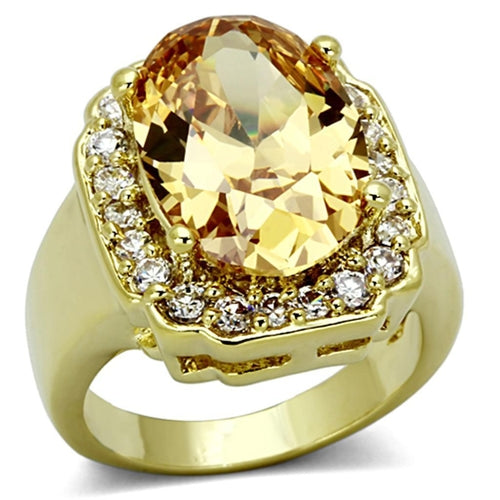 Topaz & Diamond Gold Ring