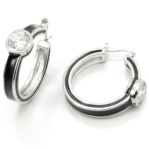 Luxurious Diamond-Set Black Highlight Silver Ring