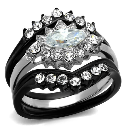 Fancy Diamond-Set Black Ring