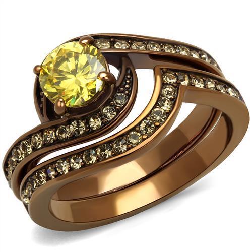 Bronze Yellow-Diamond Ring