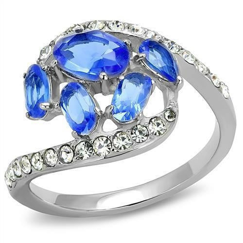 Fancy Blue Gemstone & Diamond Ring